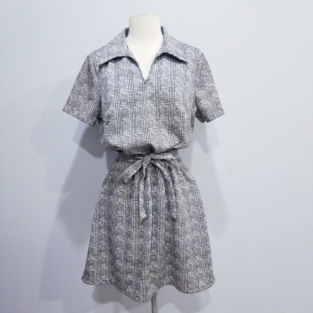 Vintage 80's retro 90's print mini dress